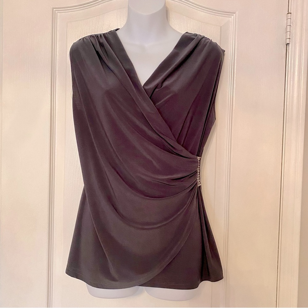 Sleeveless top with bling detail